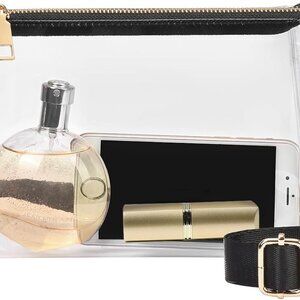 Clear Purse for Women - Stadium Approved Crossbody Bag with Zipper for Events